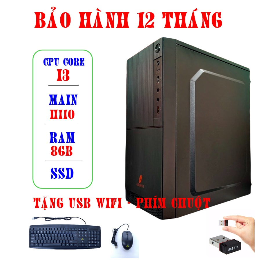 Cây máy tính H110 Core I3 | Ram 8GB | SSD 240GB BH 12 tháng