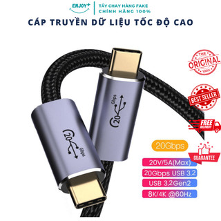 Cáp truyền dữ liệu type C tốc độ cao 20Ghs - Chuẩn USB 3.2 - Giá cực rẻ - Hỗ trợ sạc 100W - OEM