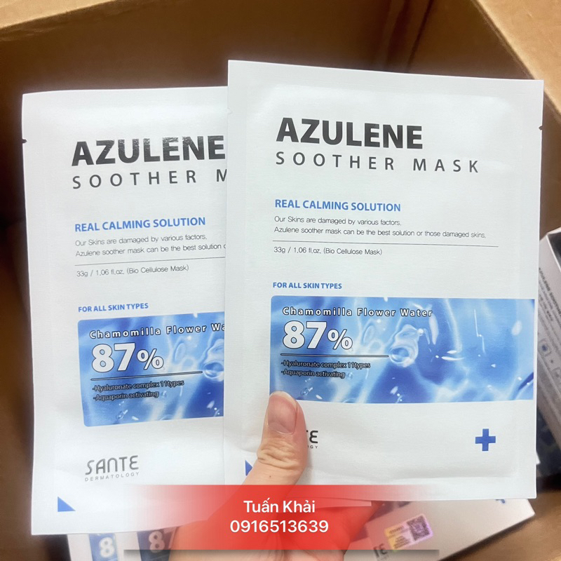 Mặt Nạ Tế Bào Gốc Sante Soother Mask Phục Hồi Da Yếu  - Sante Azulene Semi-Gel Mask