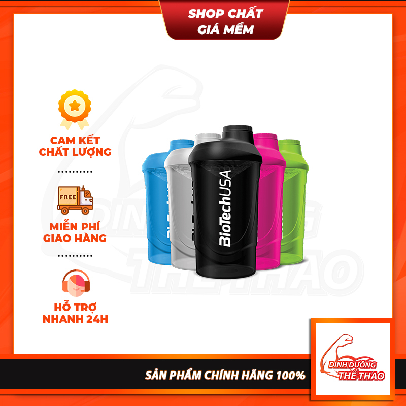 [GIÁ TỐT NHẨT] BIOTECH SHAKER 600ML - MIXED | Bình nước tập gym, dùng để mix các loại thực phẩm dinh dưỡng thể thao