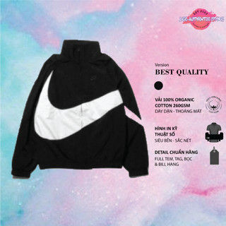 Áo khoác nike big logo swoosh dù 2 lớp logo thêu