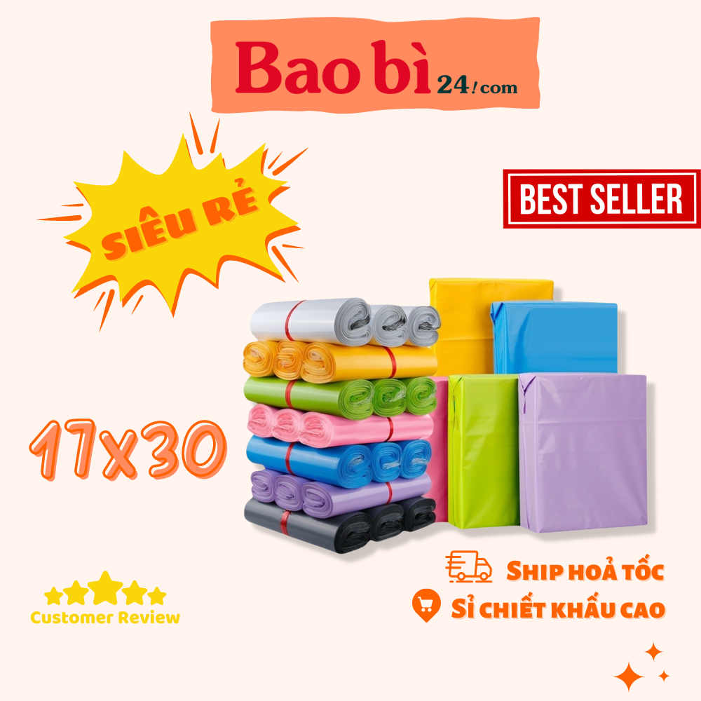 Túi gói hàng cao cấp 17x30 - túi gói hàng giá rẻ [Bảo Mật, An Toàn] - baobi24.com
