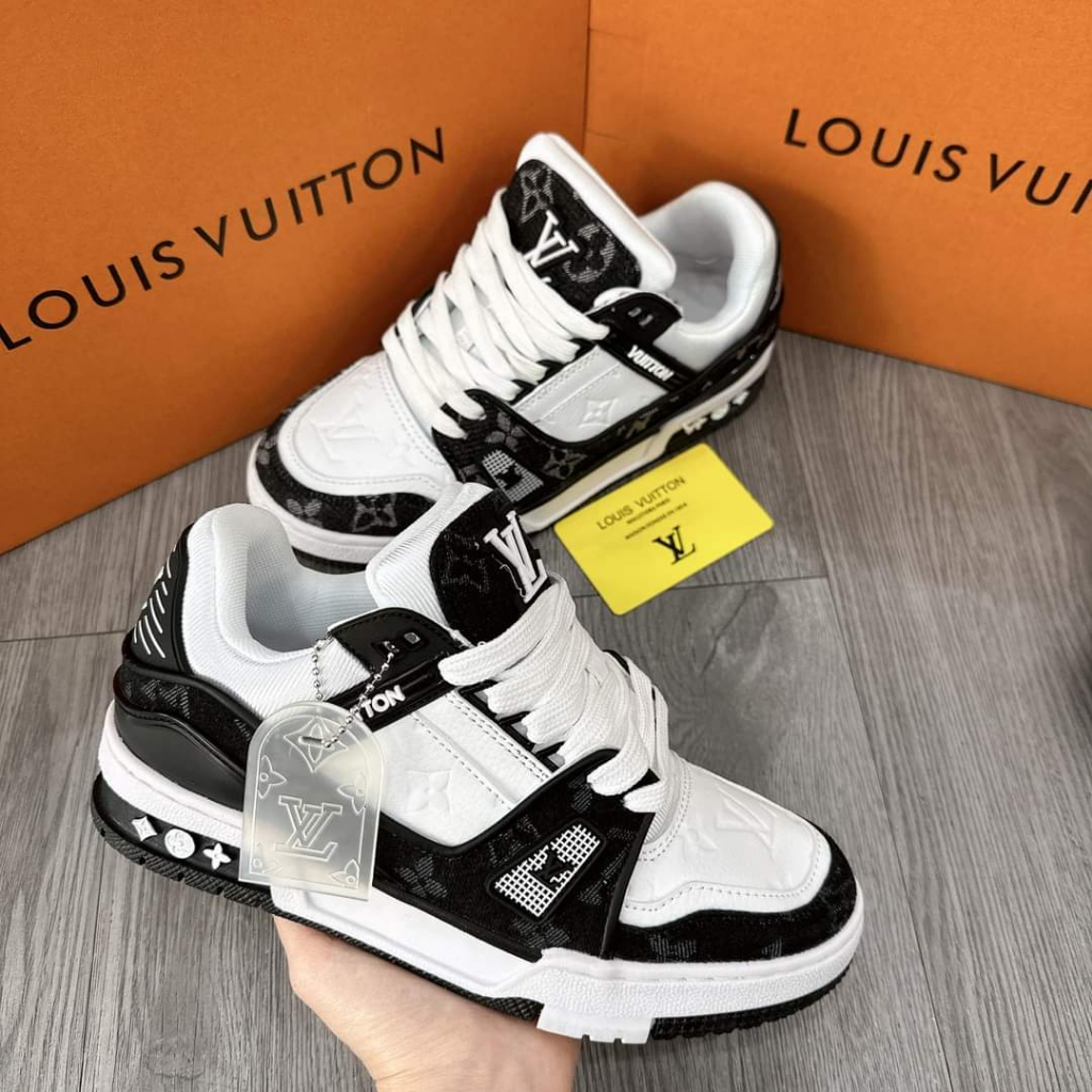 giày louis vuitton 2023, giày thể thao LV hàng hiệu cao cấp đầy đủ phụ kiện full size nam nữ.