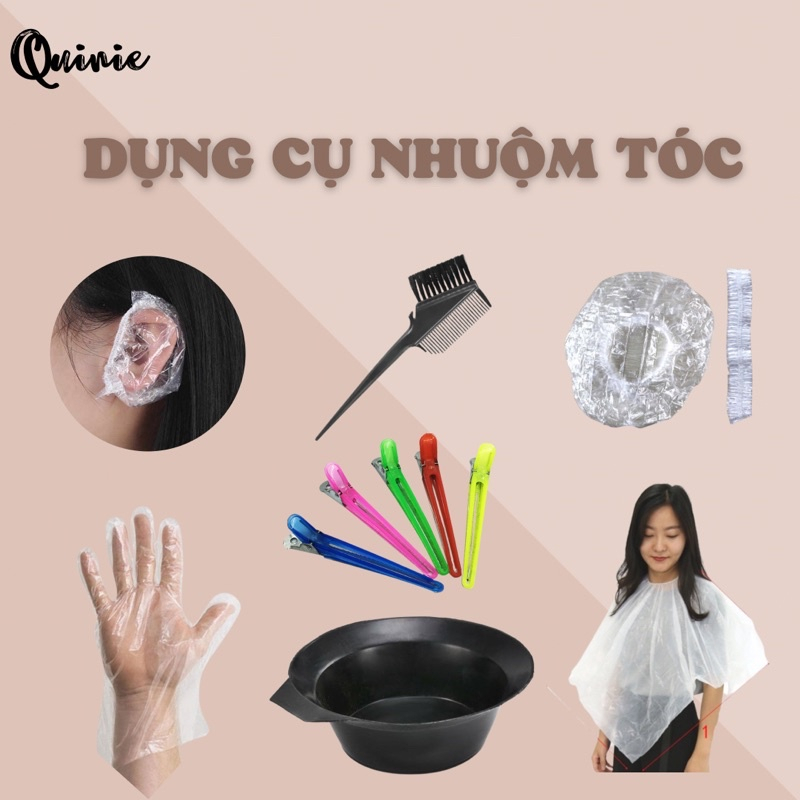 Bộ dụng cụ nhuộm tóc tại nhà (5món) tái sử dụng nhiều lần