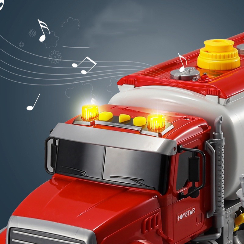 Xe bồn chở nước cứu hoả có nhạc TOYSTAR - xe chạy bánh đà