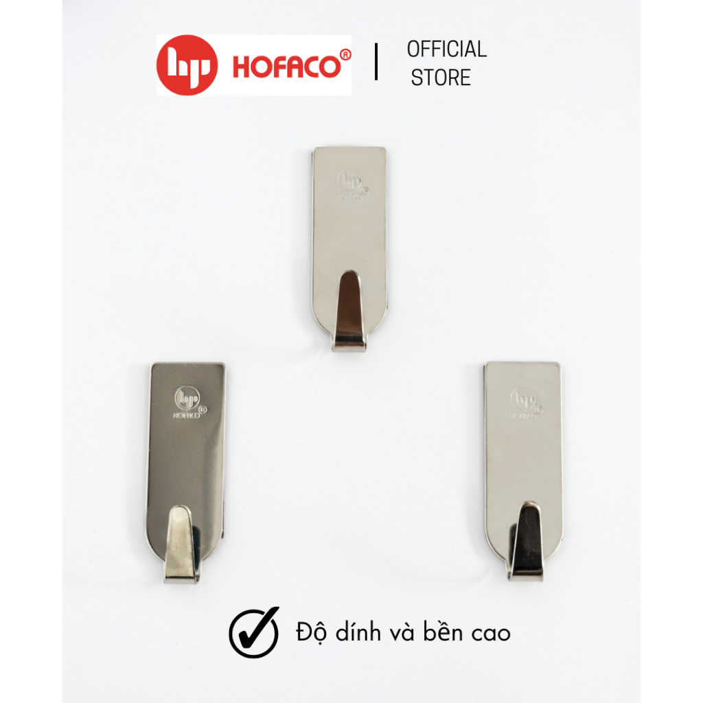 Móc dán inox sang trọng HOFACO đủ size
