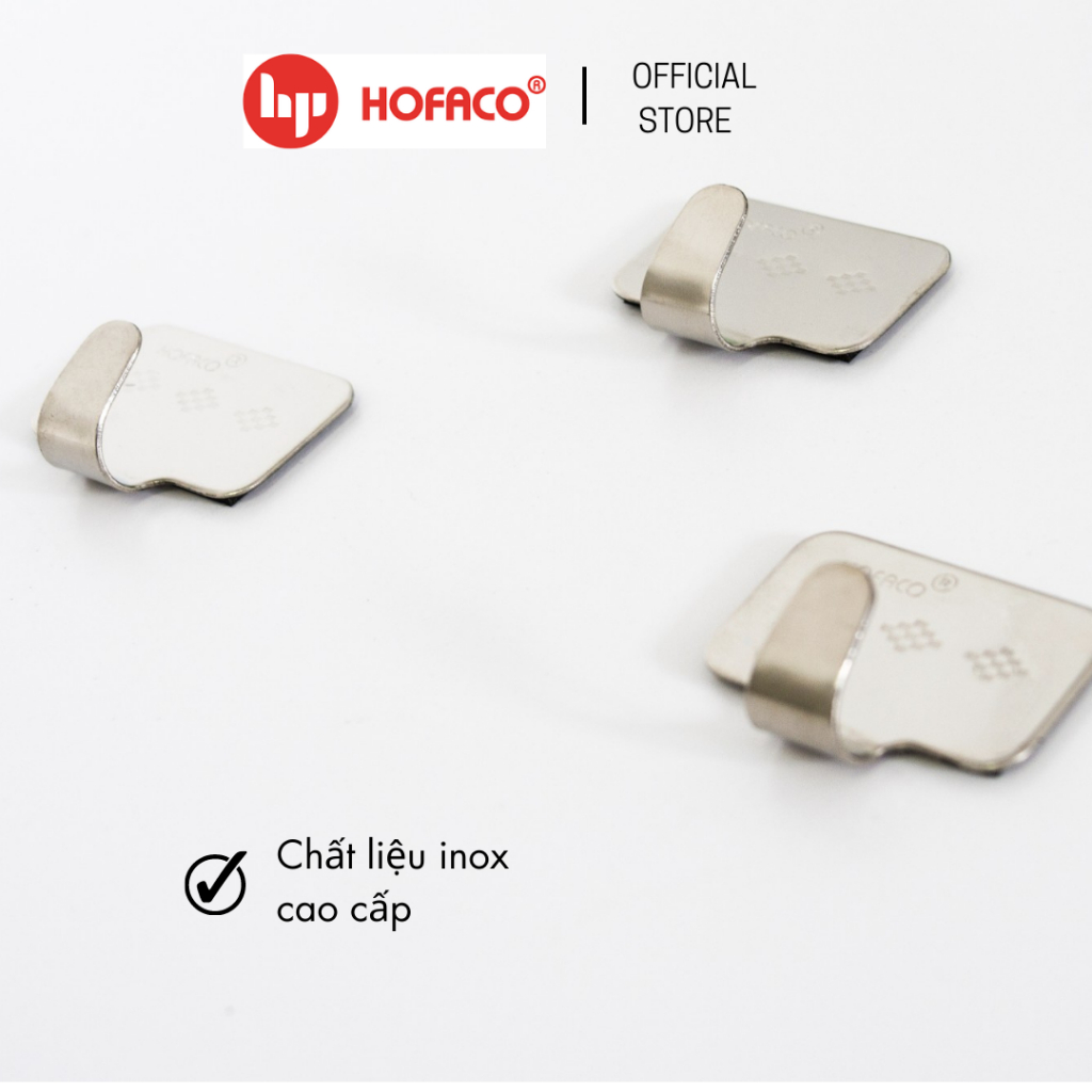 Móc dán inox sang trọng HOFACO đủ size