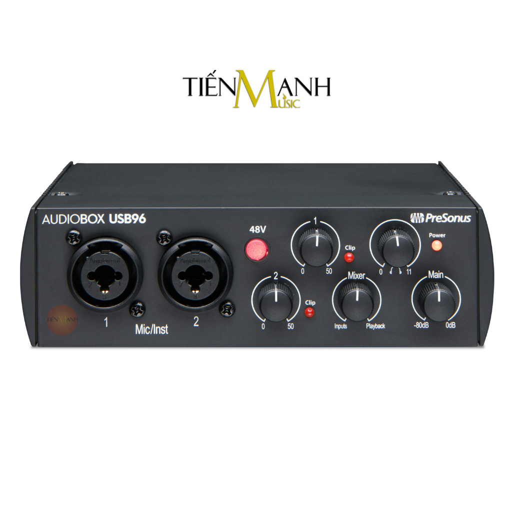 Soundcard PreSonus AudioBox USB 96 Bộ Thu Âm Thanh và Livestream Audio Interface Sound Card Audio Box USB96