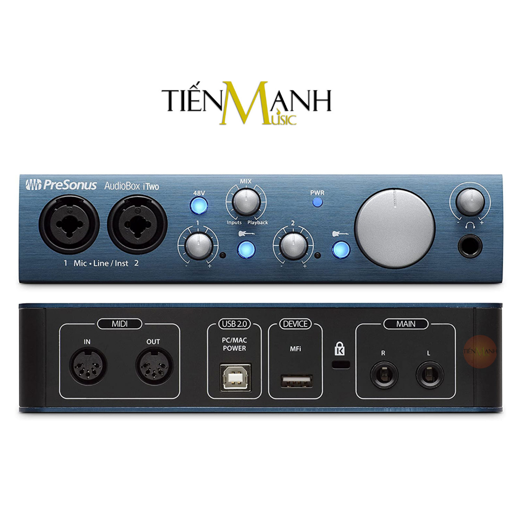 Soundcard Presonus AudioBox iTwo - Sound Card Bộ Thu Âm Thanh và Livestream Audio Interface Audio Box iTwo