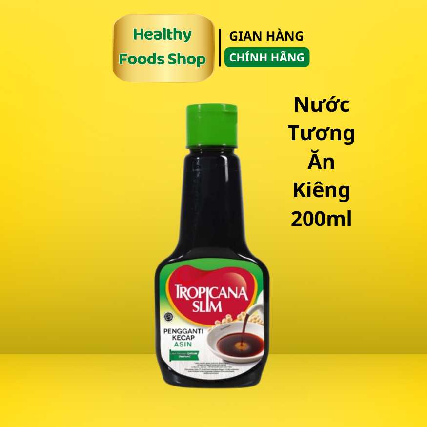 Nước tương Không đường Tropicana Slim Tốt Cho Người Ăn Kiêng chai 200ml - Tropicana Slim Pennganti Kecap Asin
