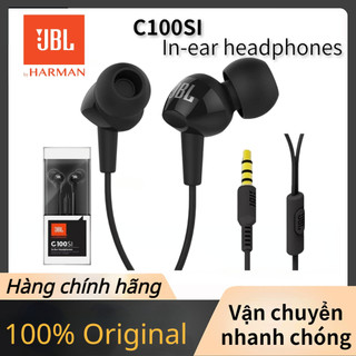 100% hàng chính hãng tai nghe nhét tai jack 3.5mm jbl c100si cho điện thoại android ios