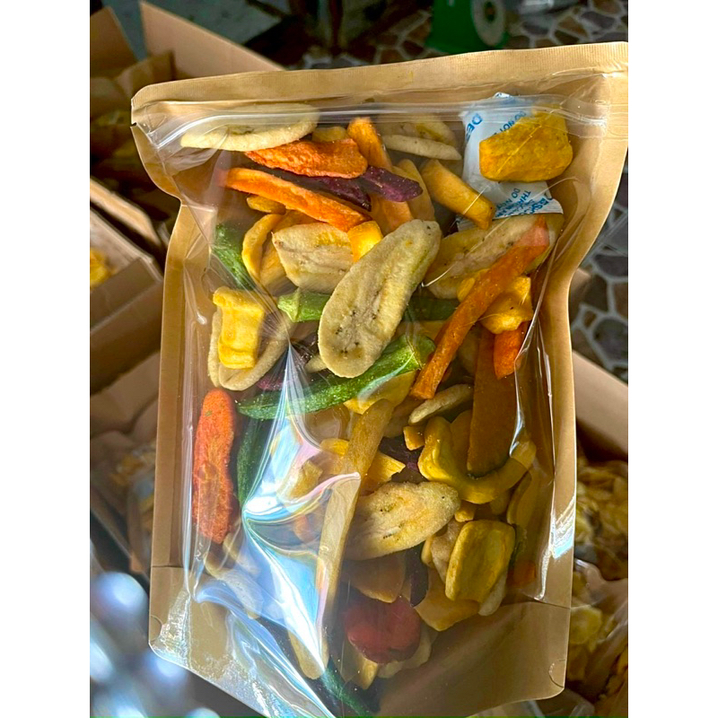 Trái cây sấy , rau củ sấy giòn không đường , túi zip 250g ,500g Chipchip_food, #doanvatngon