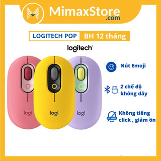 Chuột không dây bluetooth logitech pop mouse | hàng chính hãng | bảo hành 12 tháng | mimax store