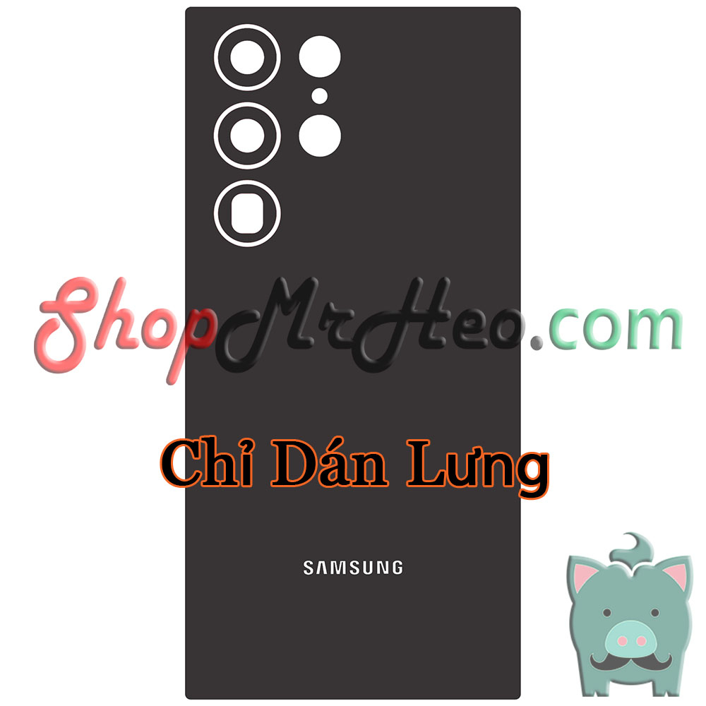 Dán Skin Mặt Sau Lưng Full Viền Samsung Galaxy S23 Ultra