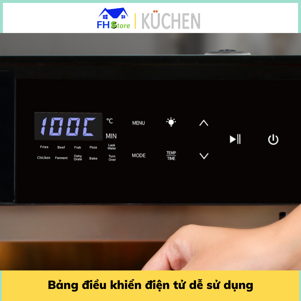 Nồi chiên hơi nước KUCHEN KU PCL2228 16L Đa chức năng chiên, hấp bảo hành 24 tháng