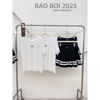 Sét áo phông ce.line + chân váy xoè (sale)