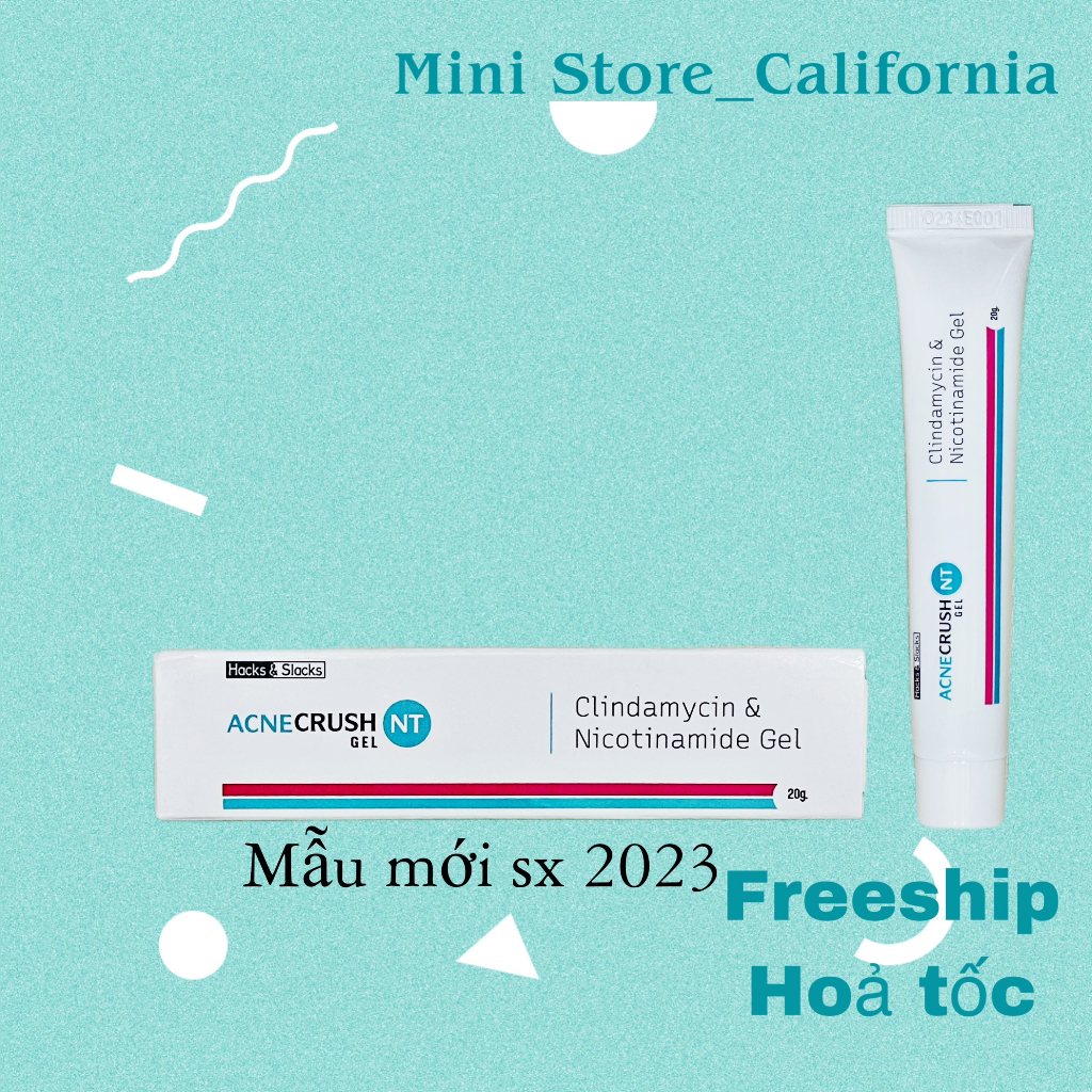 Gel giảm mụn Acnecrush-NT (Clindamycin + Nicotinamide) 20g