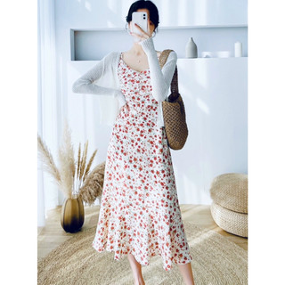 Đầm váy freesize hai dây hoa đuôi cá