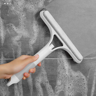 Cây lau kính kèm bình xịt, đầu gạt silicon thông minh, chổi lau kính đa năng