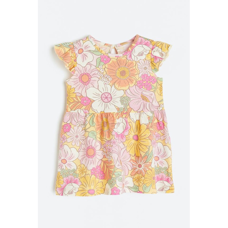 Váy cotton cánh tiên bé gái HM auth