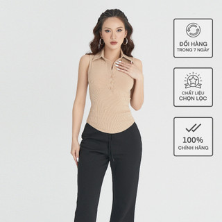 Áo Ba Lỗ Cổ Đức Nữ Busy Dáng Thường Thun Gân Chun Co Giãn Ôm Sát BL6T