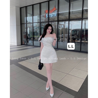 Váy gấm đính hoa tơ