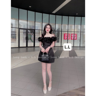 Váy gấm đính hoa tơ
