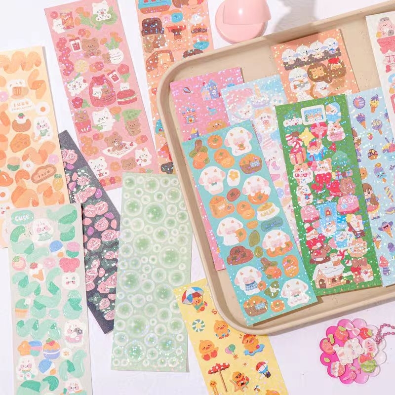 Sticker Lấp Lánh Phong Cách Hàn Quốc Trang Trí DIY Laptop, Sách Vở Học Tập