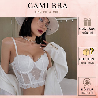 Áo Bra Croset Ren Mềm Cao Cấp Đệm Mỏng Có Gọng Nâng Ngực Sexy Tự Nhiên  A09