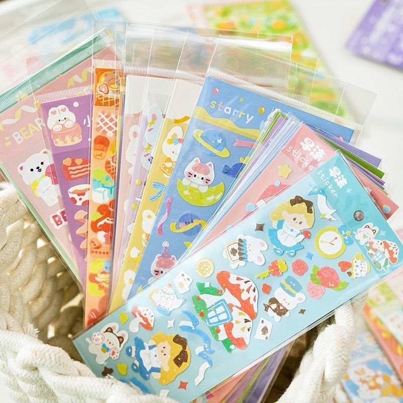 Sticker Lấp Lánh Phong Cách Hàn Quốc Trang Trí DIY Laptop, Sách Vở Học Tập