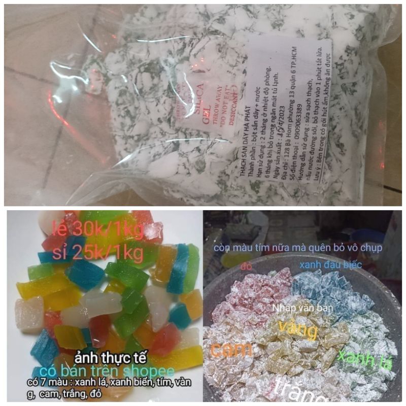 Giá sỉ 1kg thạch sắn dây  , giòn dai, nấu chè, topping trà sữa.