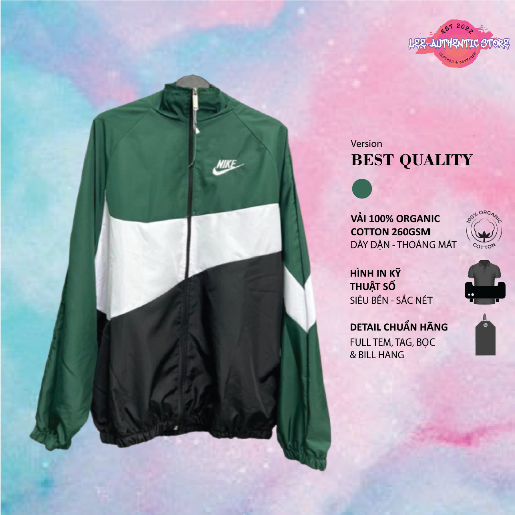 Áo Khoác Jacket Nike Swoosh Vintage Nam Nữ Vải Dù 2 Lớp Cao Cấp The.Laz