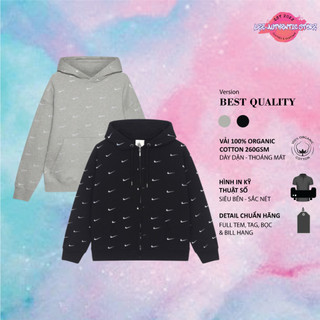 Áo hoodie nai swoosh full logo thêu nổi - tem tag check code