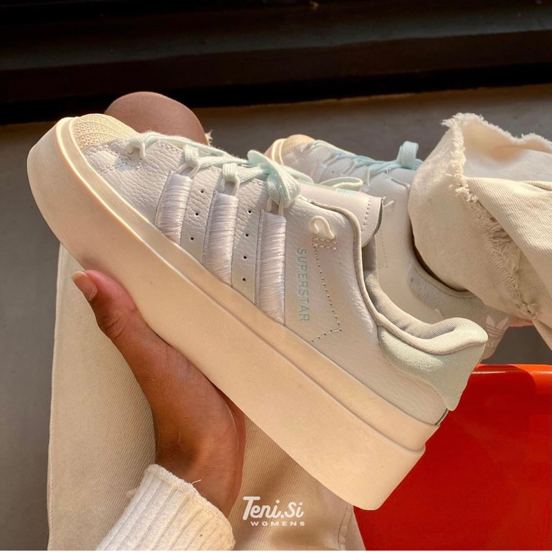 JDK STORE_Giày Sneaker Superstar Bonega Xanh Kem Pastel Blue