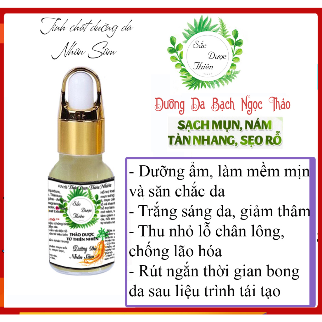 Tinh Chất Dưỡng Da Bạch Ngọc Thảo chính hãng Sắc Dược Thiên 10ml - Dưỡng trắng hồng da sau tái tạo