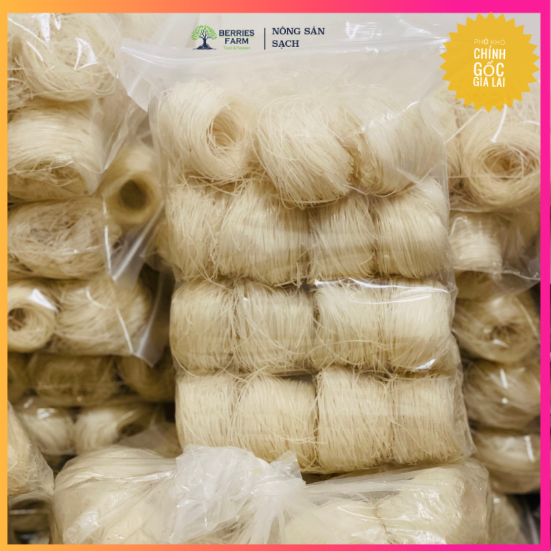 Đặc sản bánh PHỞ KHÔ GIA LAI vắt tay thủ công, 100% từ gạo nguyên chất, có bán TƯƠNG ĐEN siêu ngon