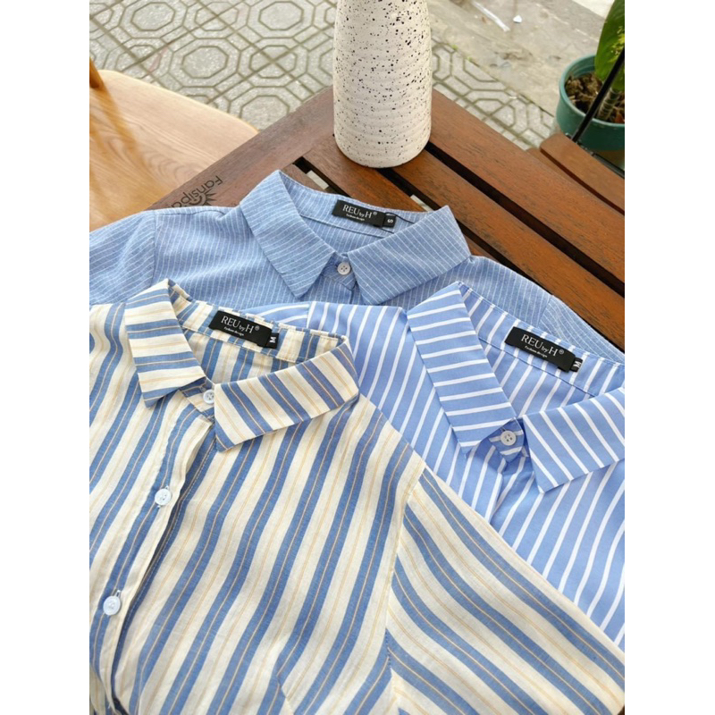 Áo sơ mi kẻ chất mỏng nhẹ Lyn