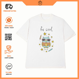 Áo thun tay lỡ đáng yêu áo form rộng in hình đẹp couple thoáng mát đứng form hút ẩm tốt co dãn TH Official 100% Cotton