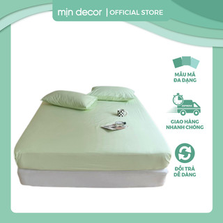 Bộ ga gối cotton tici Mịn Decor, bộ ga giường một màu tici mềm mại thoáng mát