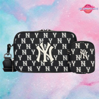 Túi đeo chéo NY mono MLB kèm túi nhỏ đen hàng cao cấp cao cấp full tag mac MLB