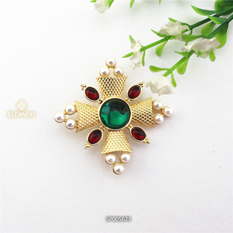 Ghim cài áo nam nữ Eleanor Accessories hình chuông đính đá ngọc trai nhân tạo phụ kiện thời trang 5673