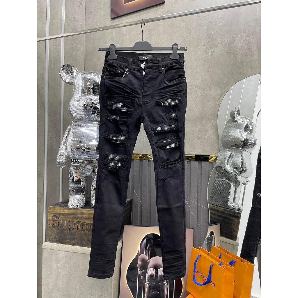 JEAN AMIRI LIKEAUTH " ĐEN ĐÍNH ĐÁ " CA 7032A | DX - LONG HOANG