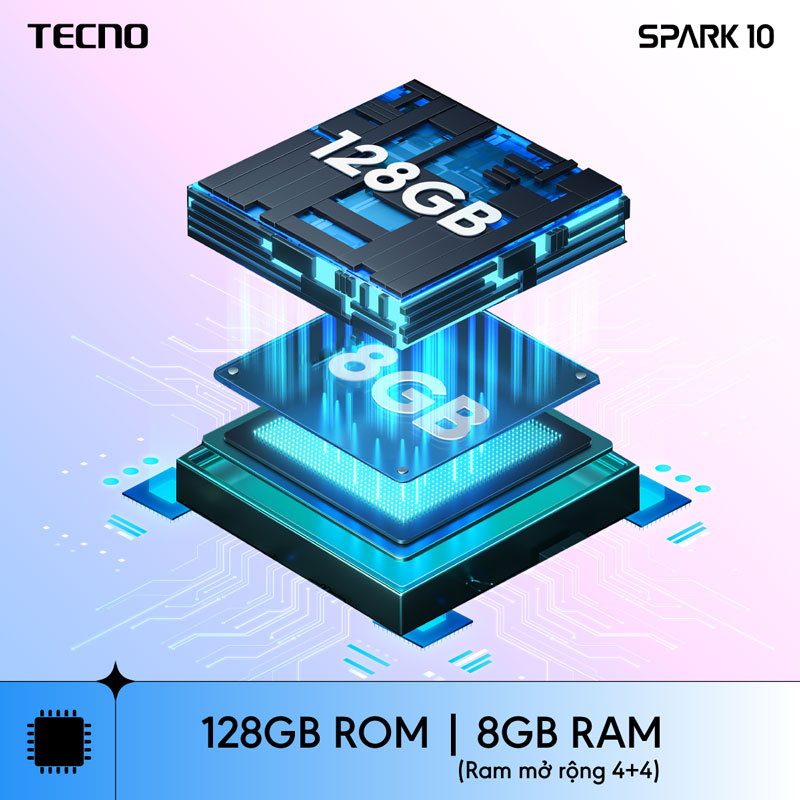 Điện thoại Tecno SPARK 10 4GB/128GB - Hàng Phân Phối Chính Hãng