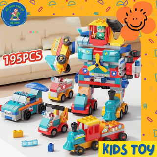 Đồ chơi Duplo Robot biến hình ⚡ CAO CẤP ⚡ Đồ chơi Duplo Robot biến hình lắp ráp 195 chi tiết rèn luyện trí tuệ cho trẻ