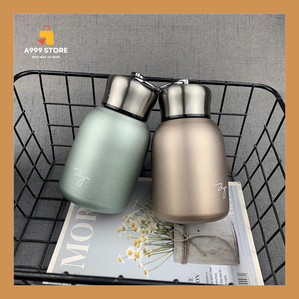 Bình nước Inox giữ nhiệt cao cấp 300ml, cốc giữ nhiệt, bình pha cà phê