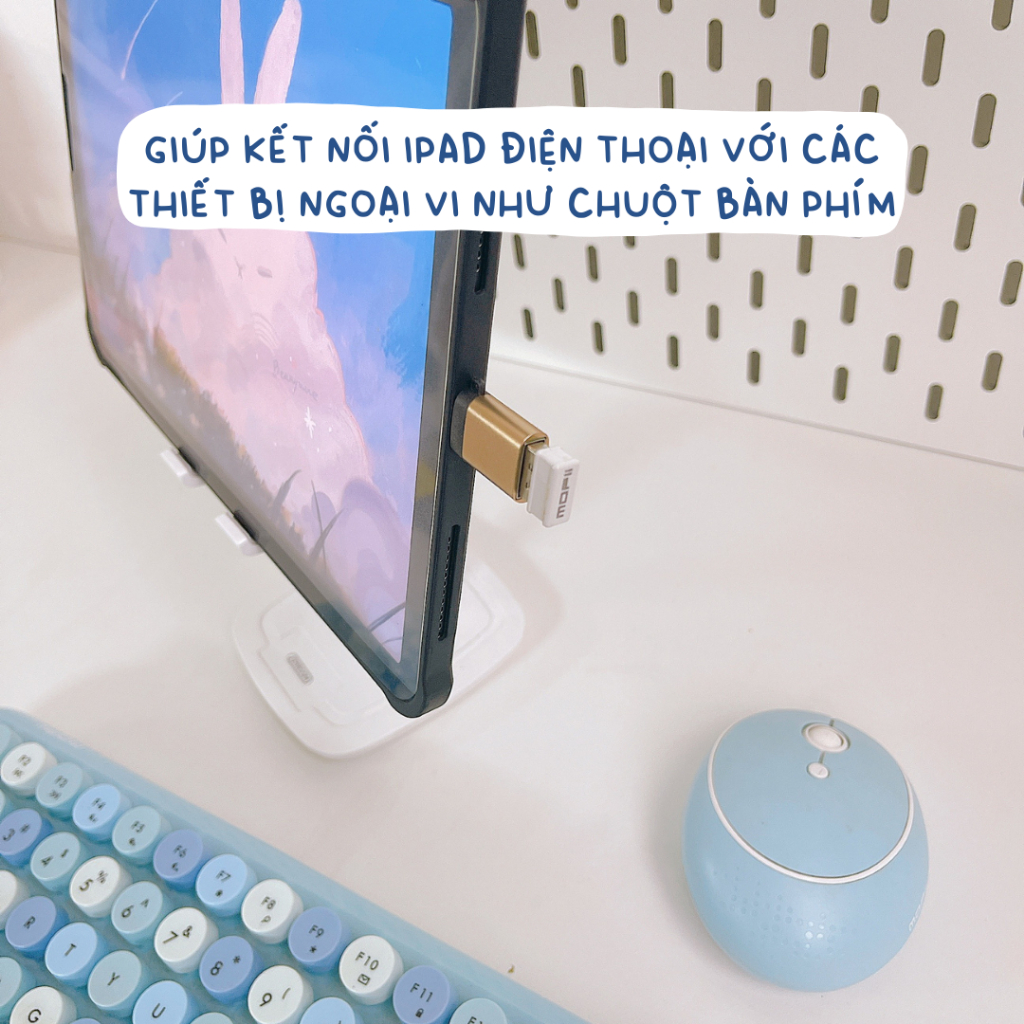 [Mã SKAMAFFEL giảm 100% đơn 99K] Đầu Chuyển Đổi OTG Type C Light Sang USB Sạc Truyền Dữ Liệu Tốc Độ Cao