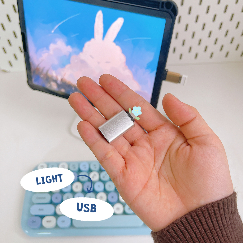 [Mã SKAMAFFEL giảm 100% đơn 99K] Đầu Chuyển Đổi OTG Type C Light Sang USB Sạc Truyền Dữ Liệu Tốc Độ Cao