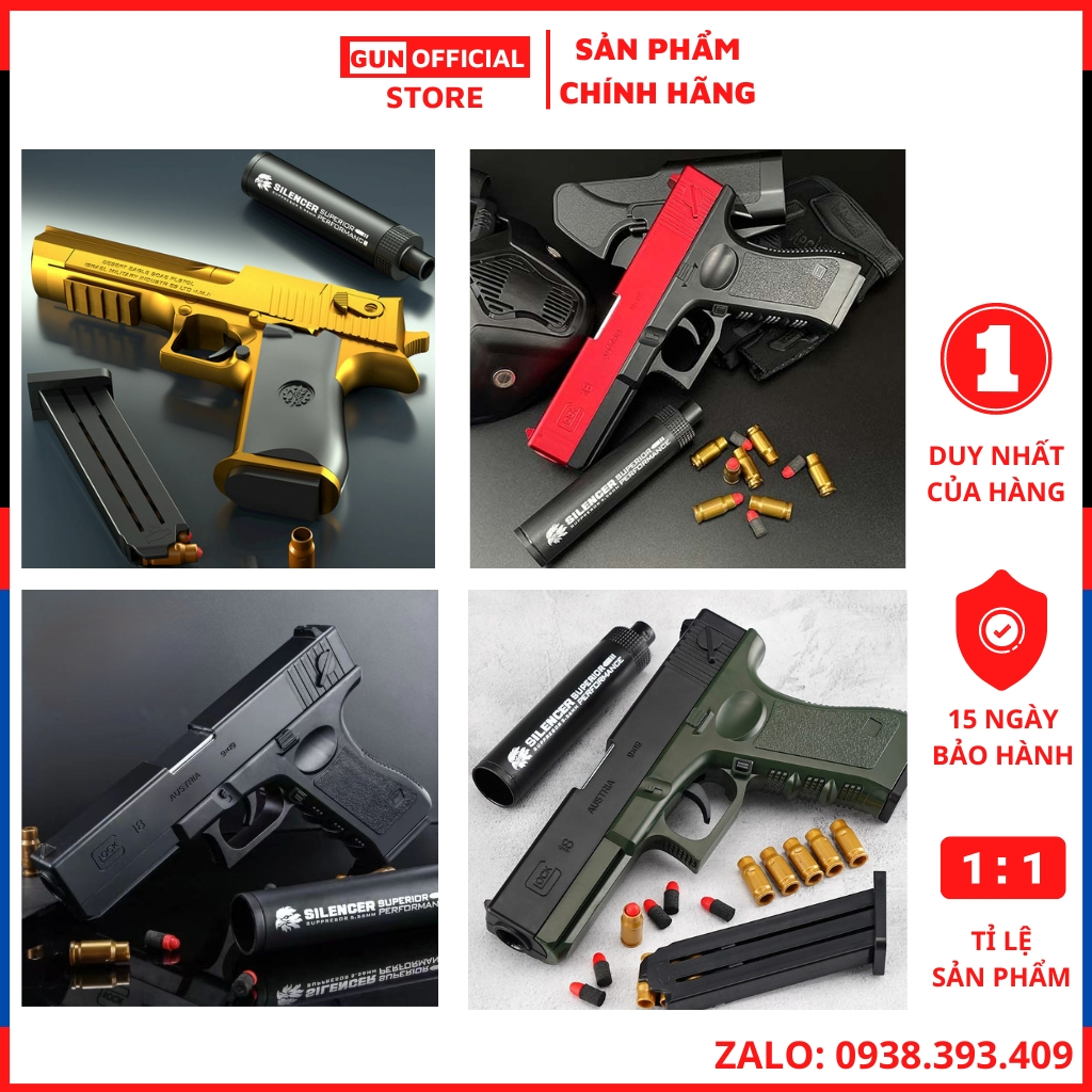 Đồ chơi Glock 18,18c, awmm.kk98 hàng có sẵn Fullbox decor. mô hình. trang trí, PUBG