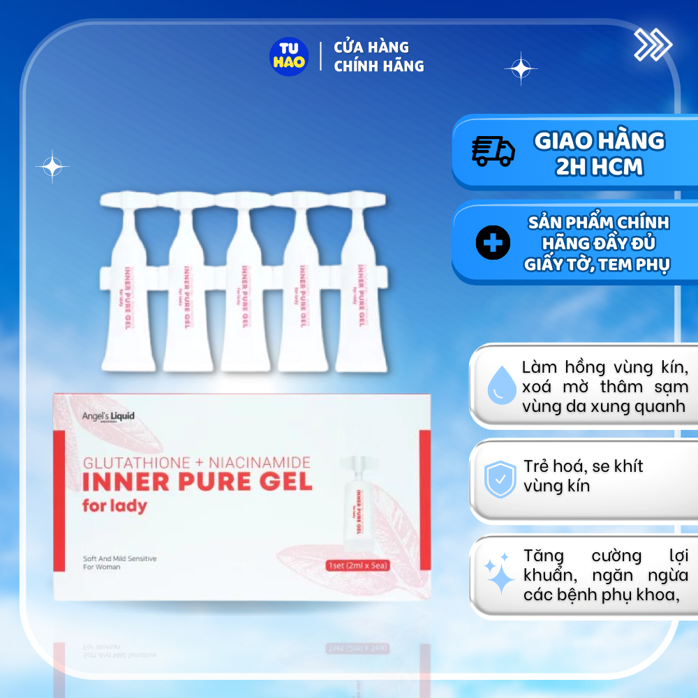 Siêu tinh chất Angel's Liquid Glutathione Niacinamide Inner vùng kín ống 2ml