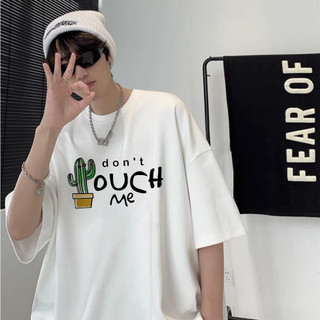Áo thun tay lỡ form rộng Unisex dont touch, Áo phông basic Oversize Freesize phong cách Hàn Quốc